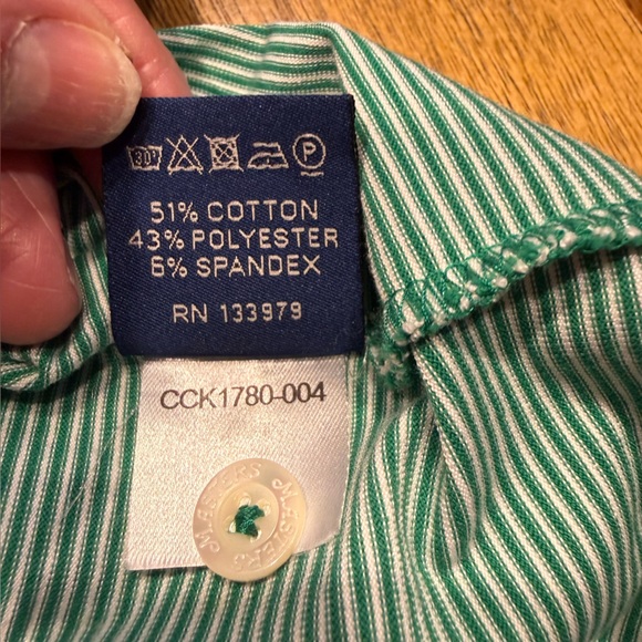 Masters Clubhouse Collection Golf Green Striped Polo Shirt - Picture 5 of 9